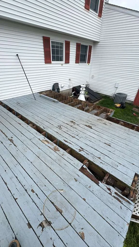 Deck Rebuild before