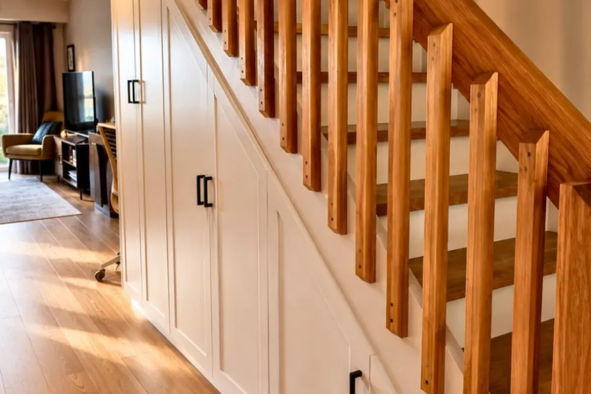Custom mudroom built-in bench and lockers built by Innov Builders for a Reading, MA colonial entryway