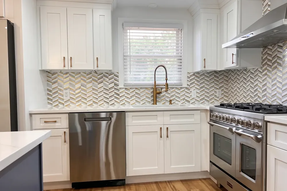 Completed kitchen remodel by Innov Builders, a licensed Massachusetts contractor